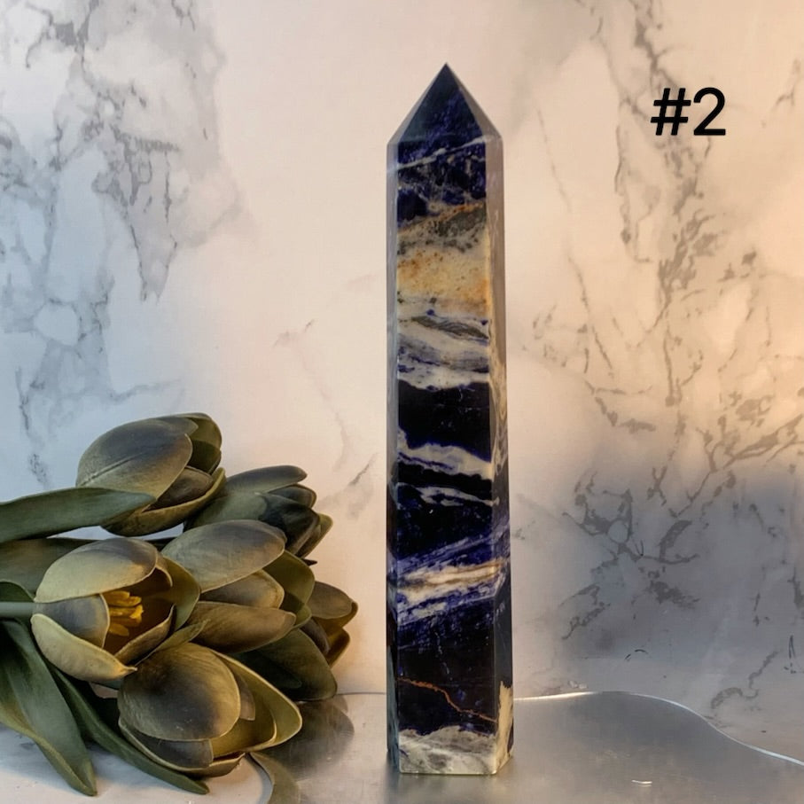 Large Sodalite Crystal Tower