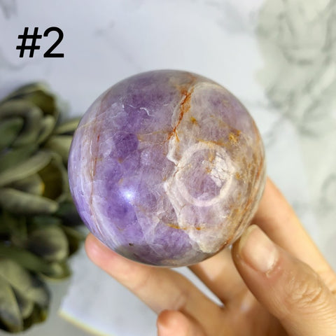 Lavander Amethyst x Lace Agate Spheres – zaiencrystal.com