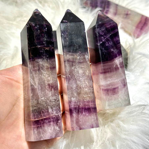 Imperfect Rainbow Fluorite Tower – ZAIEN CRYSTAL WHOLESALE